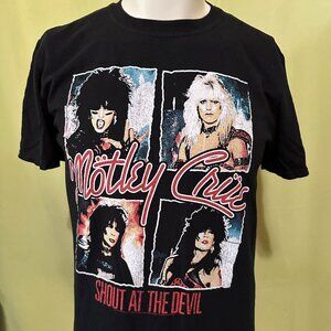 Motley Crue Tommy Lee Vince Neil Nikki Sixx American Classics Black T Shirt Medi